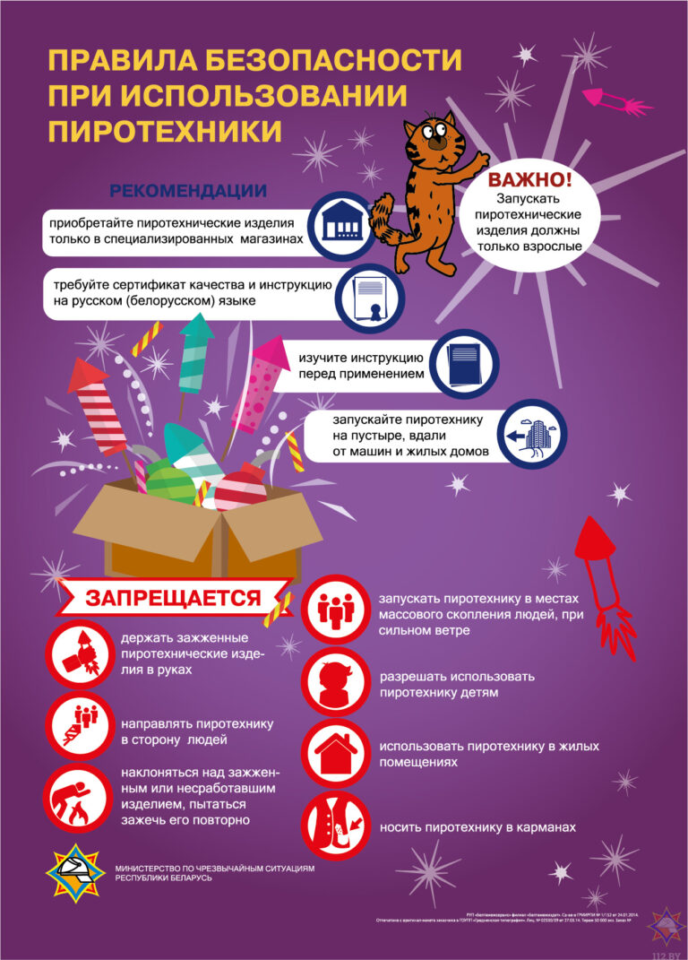 Чтобы не стать жертвой пиротехники, соблюдайте правила безопасности